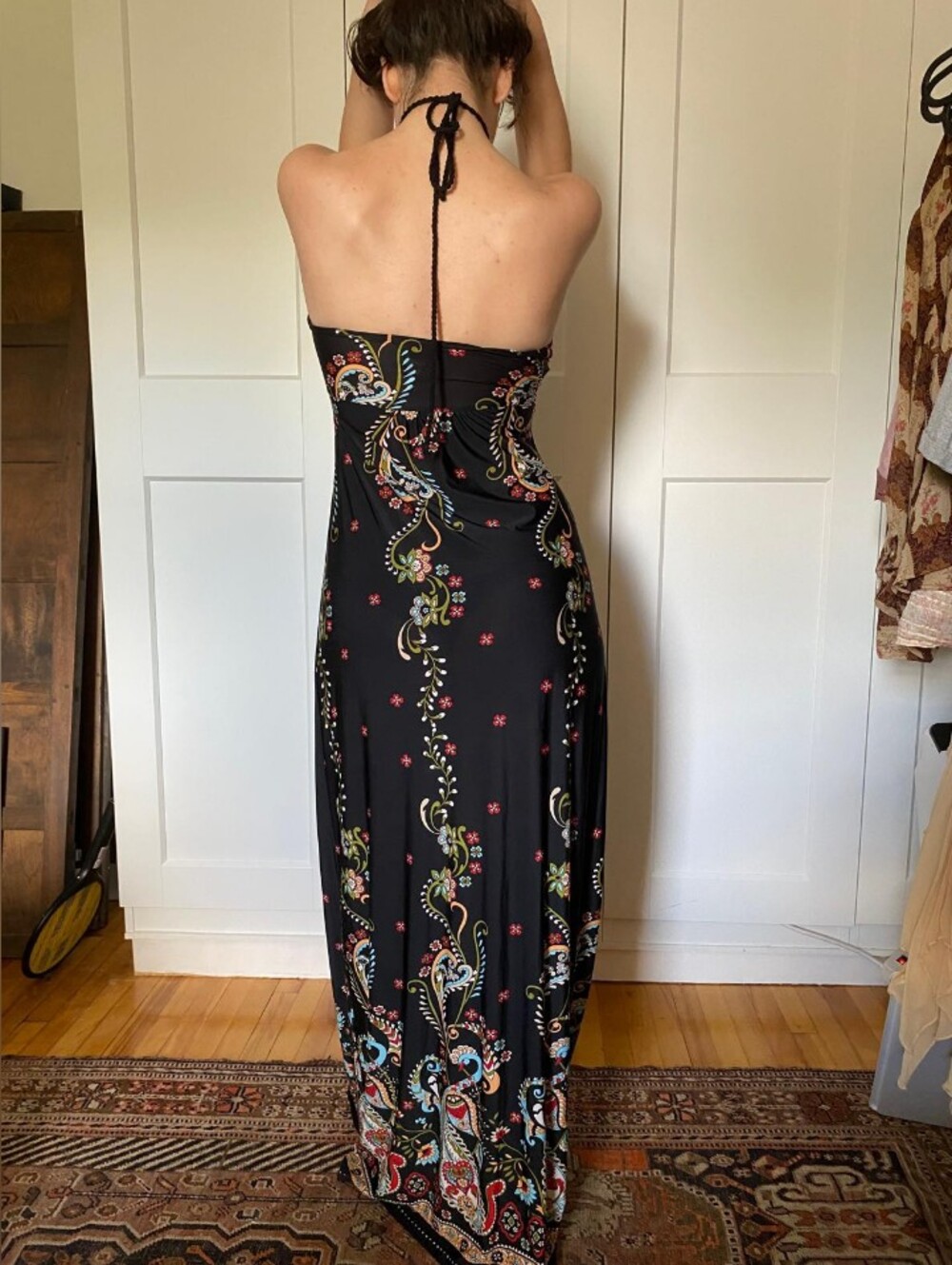 Vintage Le Chateau Tube Or Halter Top Maxi Dress - Picture 3 of 3
